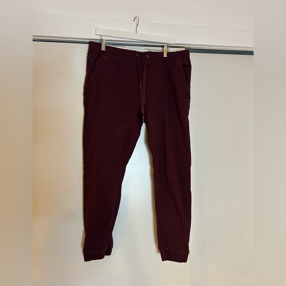 Ring of Fire Men's Deep Burgundy Joggers - Picture 1 of 5
